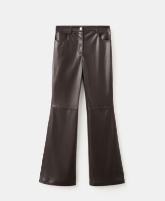 Women's Faux-Leather Flared Pants