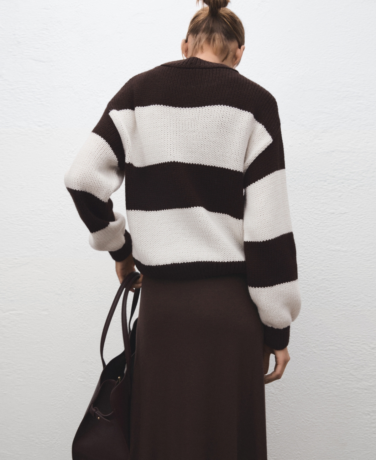 Mango Women's Knit Striped Sweater