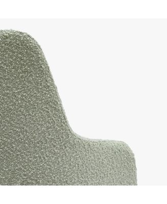 Mid-Century Modern Large Boucle Swivel Accent Arm Chair