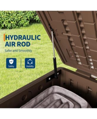 120-Gallon Outdoor Storage Box with Waterproof Lockable Design, Durable Deck Organizer for Patio Furniture, Packages and Garden Tools