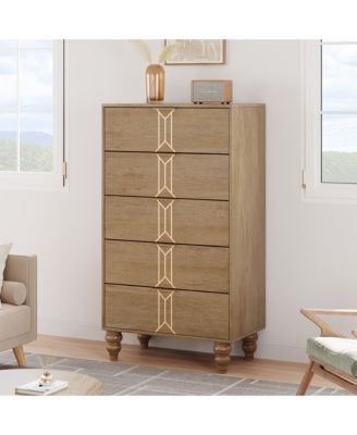 5-Drawer Dresser with Large Storage and Display Top – Perfect for Organized Living
