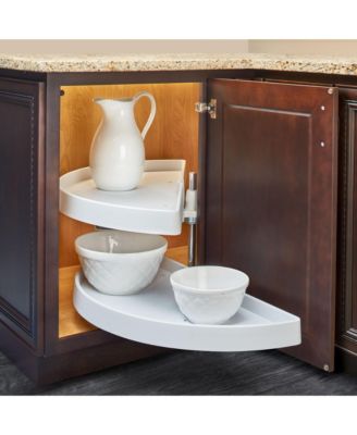 33" Lazy Susan Half-Moon Polymer Two-Tier Blind Cabinet 6882-33-11-570
