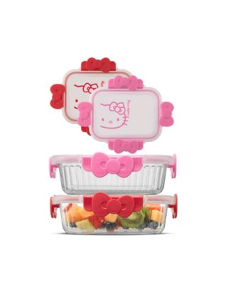 Hello Kitty Fluted Food Storage Containers, Set of 2