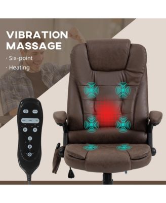 6 Point Vibrating Massage Office Chair with Lumbar Heat
