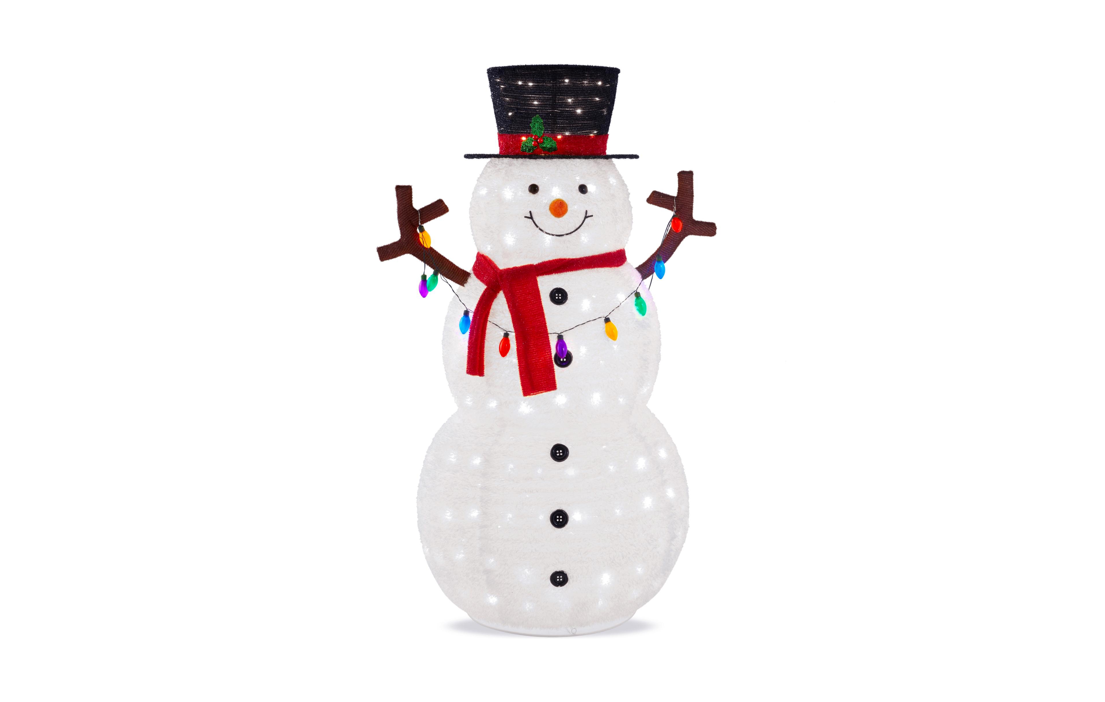 Best Choice Products Lighted Pop-Up Snowman, Outdoor Christmas Holiday Decoration w/ Led Lights, Hat, Scarf