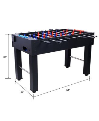 MDF Foosball Table with Steel Rods,  Modern Foosball Table with Non-Slip Handles for Adults, Indoor Soccer Game Table