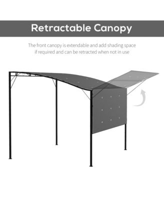 10' x 8' Outdoor Pergola and Patio Gazebo for Garden, Dark