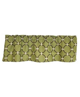 100% Cotton High Quality Rings Tailored Window Valance with 1.5" Rod Pocket 50" W X 12" L Green