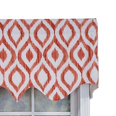 Zamya Regal Window Treatment Premium Quality Valance 3" Rod Pocket 50" x 17" Tangerine