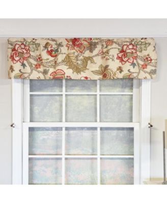 100% Cotton High Quality Ceci Tailored Window Valance with 1.5" Rod Pocket 50" W X 12" L Red