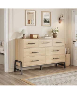 7 Dresser for Bedroom, Freestanding 52" Wide Drawer Dresser