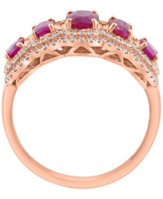 Sapphire (1-5/8 ct. t.w.) and Diamond (1/2 ct. t.w.) Ring in 14k White Gold (Also Available in Emerald)