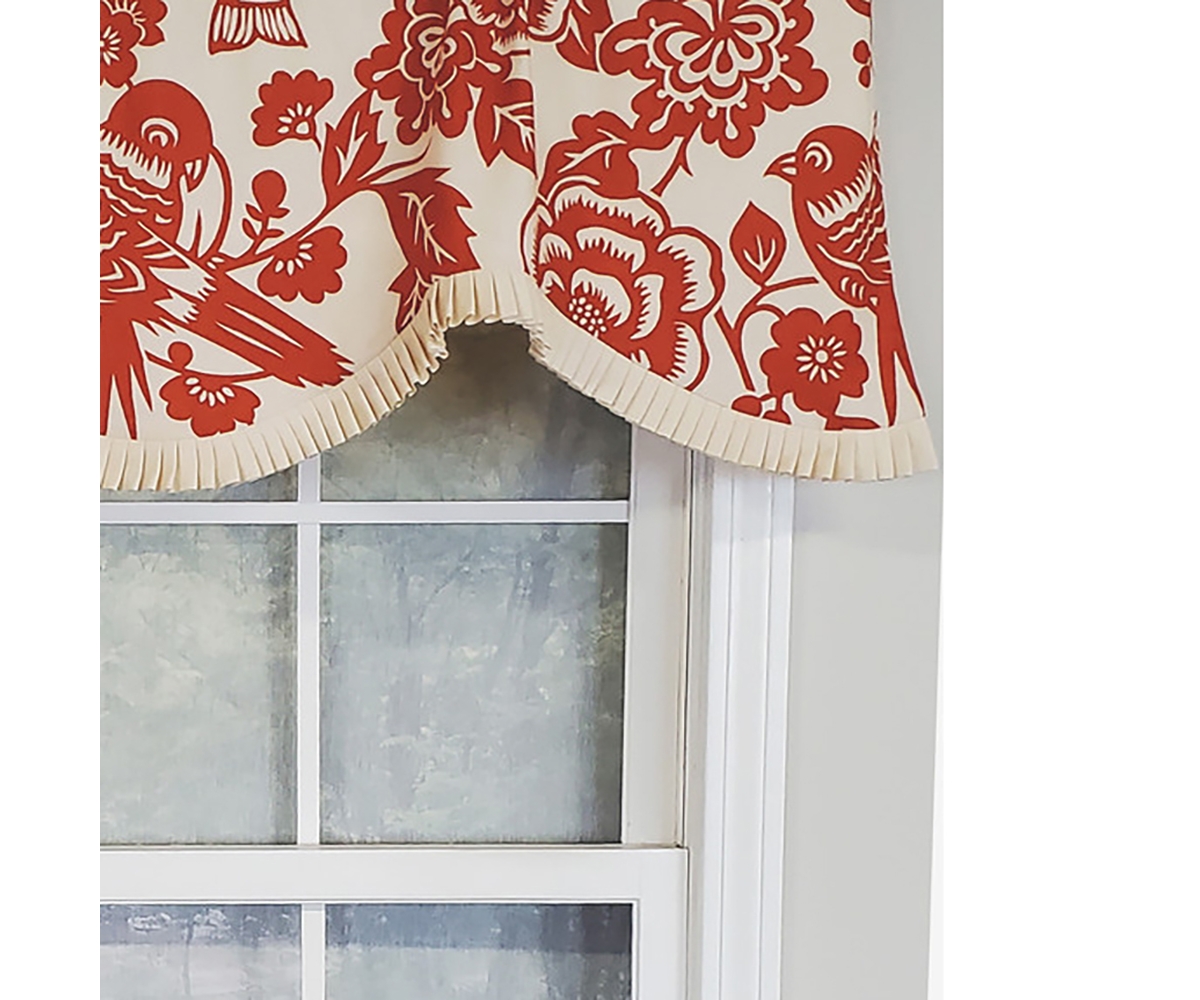 Rlf Home Modern Design Classic Lovebird Cornice Style 50" x 17" Window Valance