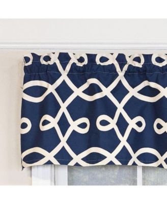 100% Cotton High Quality Tracy Tailored Window Valance with 1.5" Rod Pocket 50" W X 12" L Navy