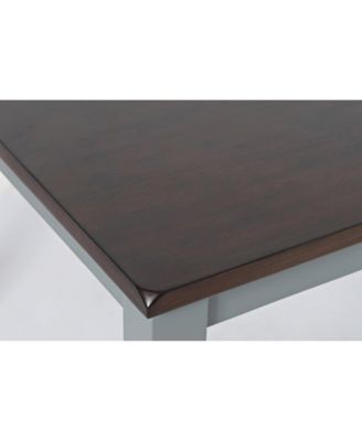 Asbury Park Solid Wood Farmhouse Four Piece Dining Set with Bench