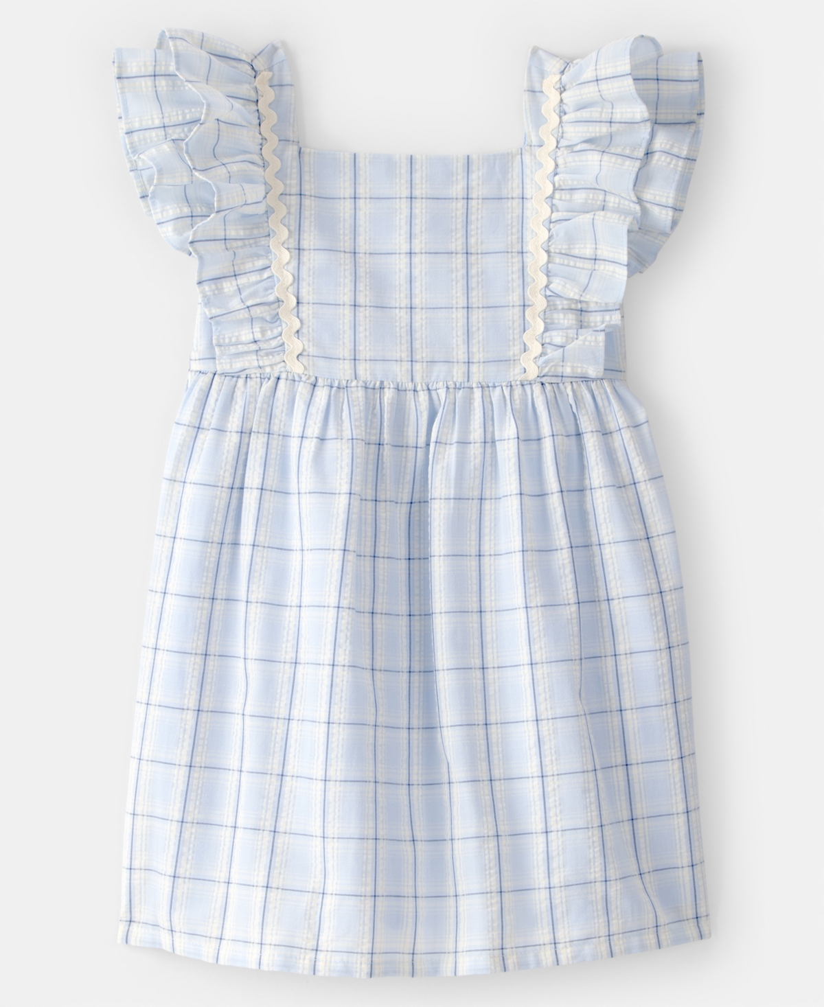 Carter's Girls' Toddler 2T-5T Ruffle-Sleeve Plaid Dress