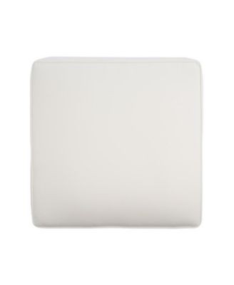 Upholstered Square Ottoman, Cream