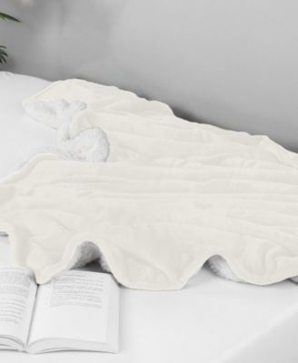 Velvet Plush Reversible Sherpa Bed Blanket