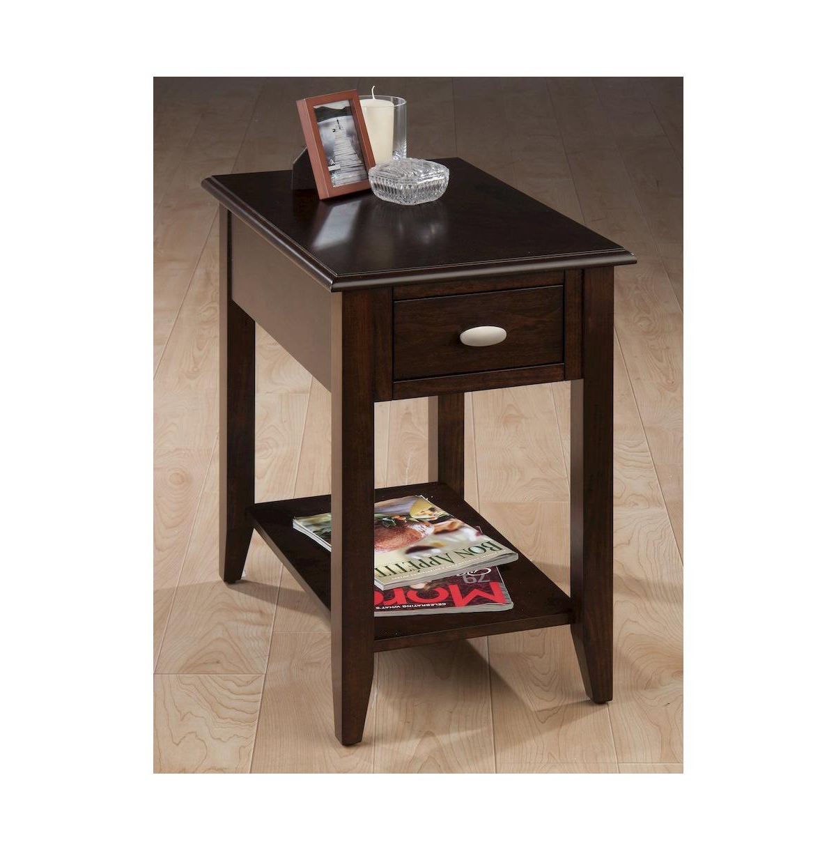 Jofran Merlot Warm Contemporary Chairside Table