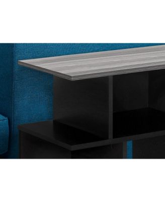 Accent Table, Side, End, Nightstand, Lamp, Living Room, Bedroom, Black And Grey Laminate, Contemporary, Modern