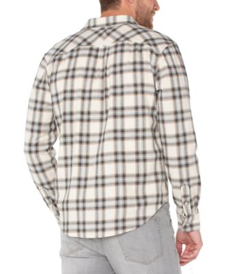 Men's Long-Sleeve Curved Yoke Button-Up Shirt