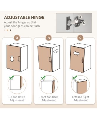 Wood Kitchen Pantry with 2 Large Cabinets, 1 Pull Up Cabinet