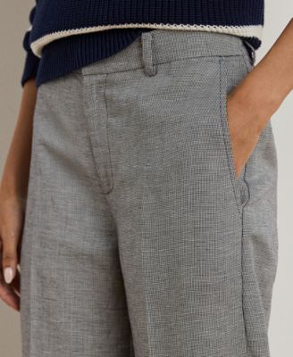 Women's Basket-Weave Cropped Pants