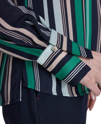 Women's Striped Popover Top