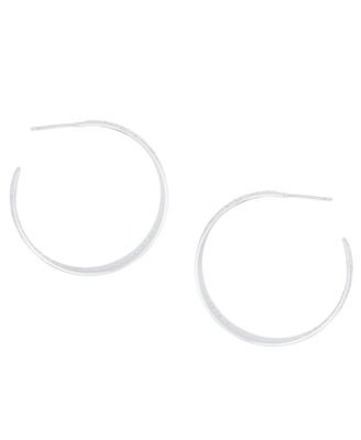 Graduated C Silver Plated Hoop Earrings, Macy's Exclusive