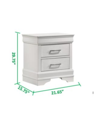 Streamdale Modern Brooklyn Nightstand Made With Wood In White