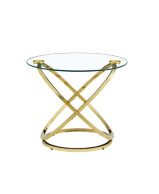 Round Tempered Glass Coffee Table - 80x80x45cm