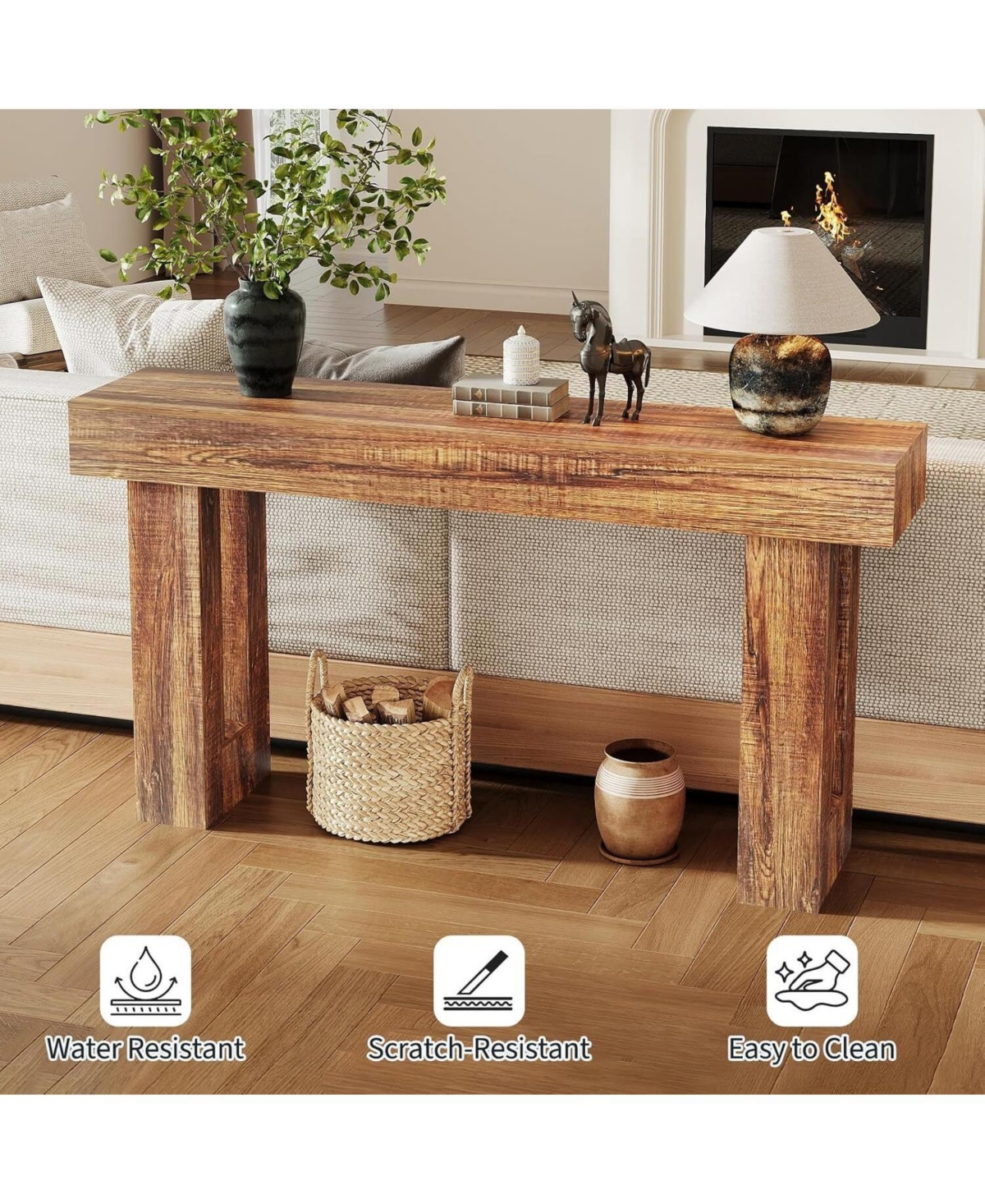 gaomon 63"ches Long Console Table for Entryway, Narrow Sofa Table for Hallway, Behind Couch Wooden Entry Table, Accent Table