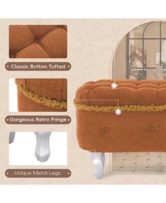 29.5" Storage Benches, End of Bed Bench with Button-Tufted Shoe Cabinet Bench, Footboard Bench for Bedroom, Entryway