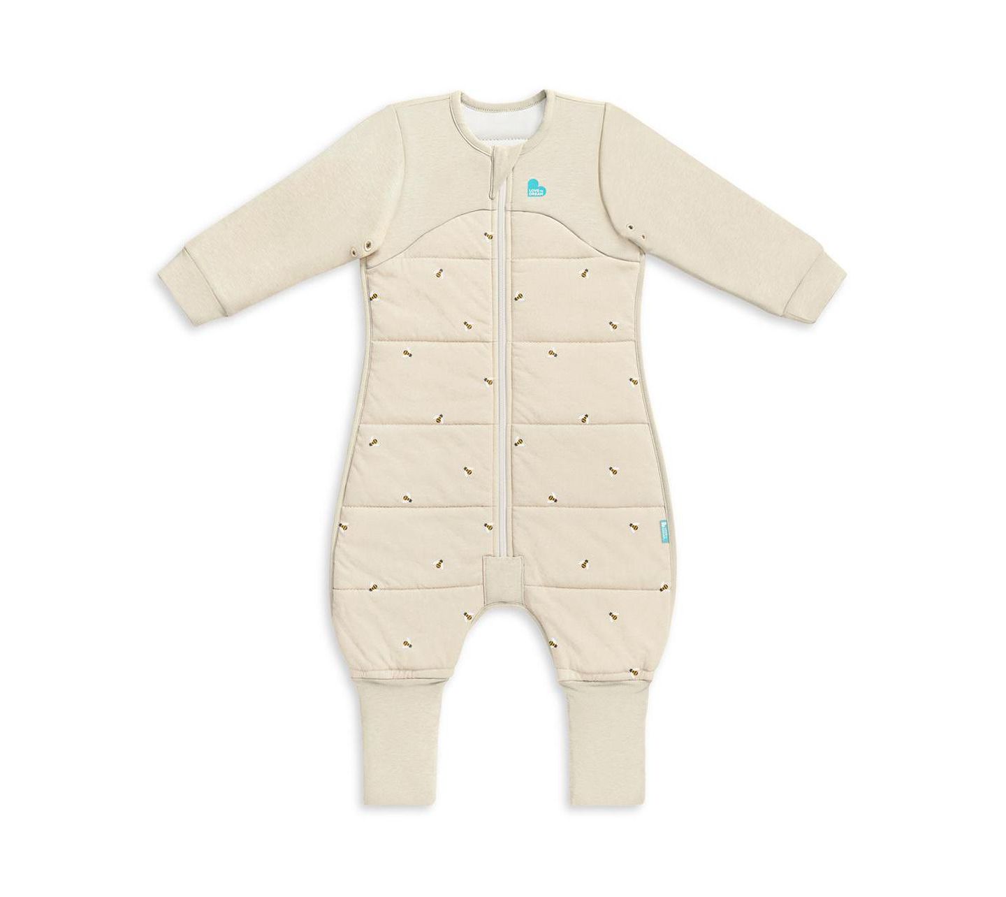 Детский спальный мешок Love to Dream из хлопкового флиса, 1.5 Tog, Olive, цвет: Овсяный — фото 1