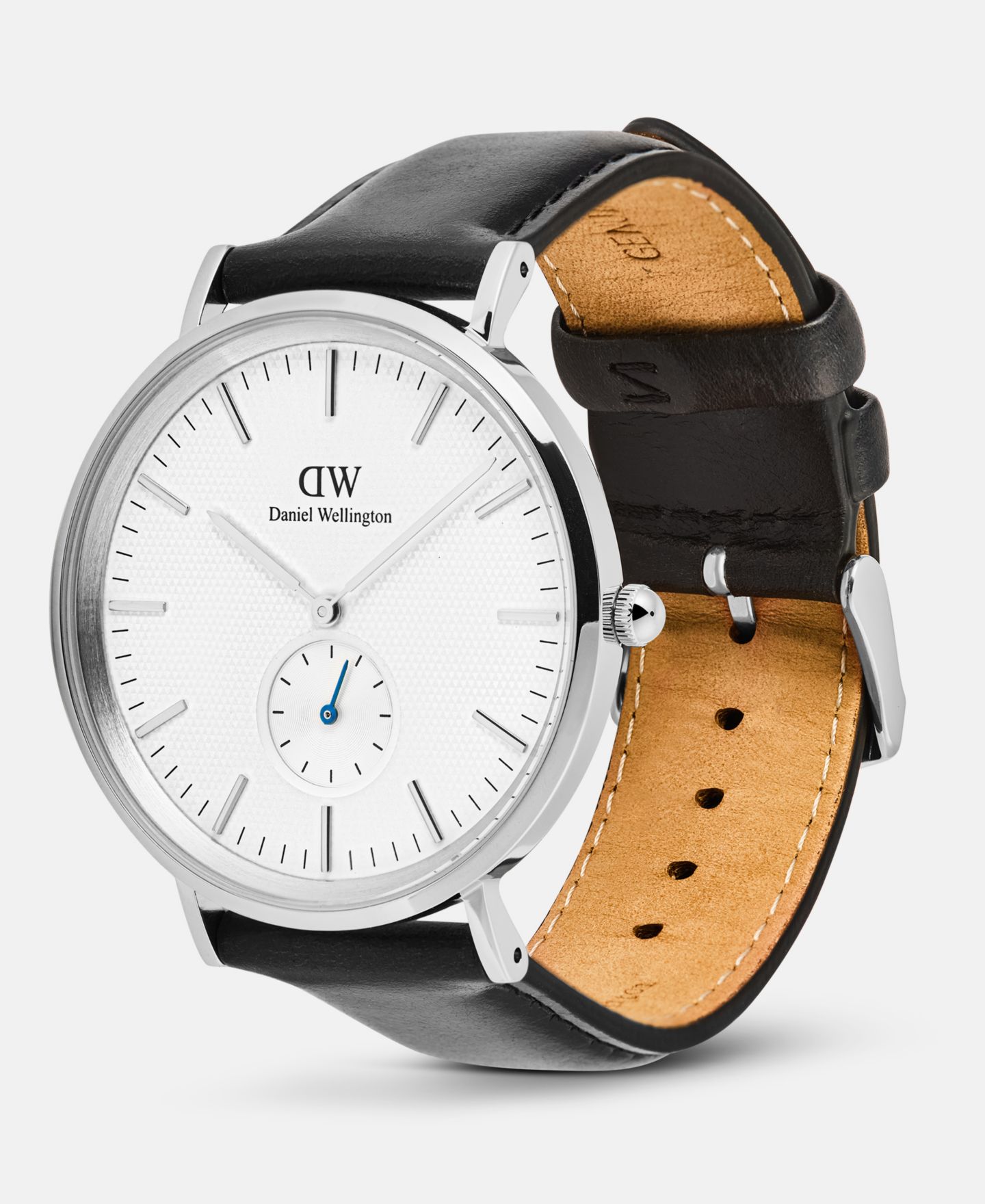 Мужские часы Daniel Wellington Analog Black Leather, 40mm — фото 2