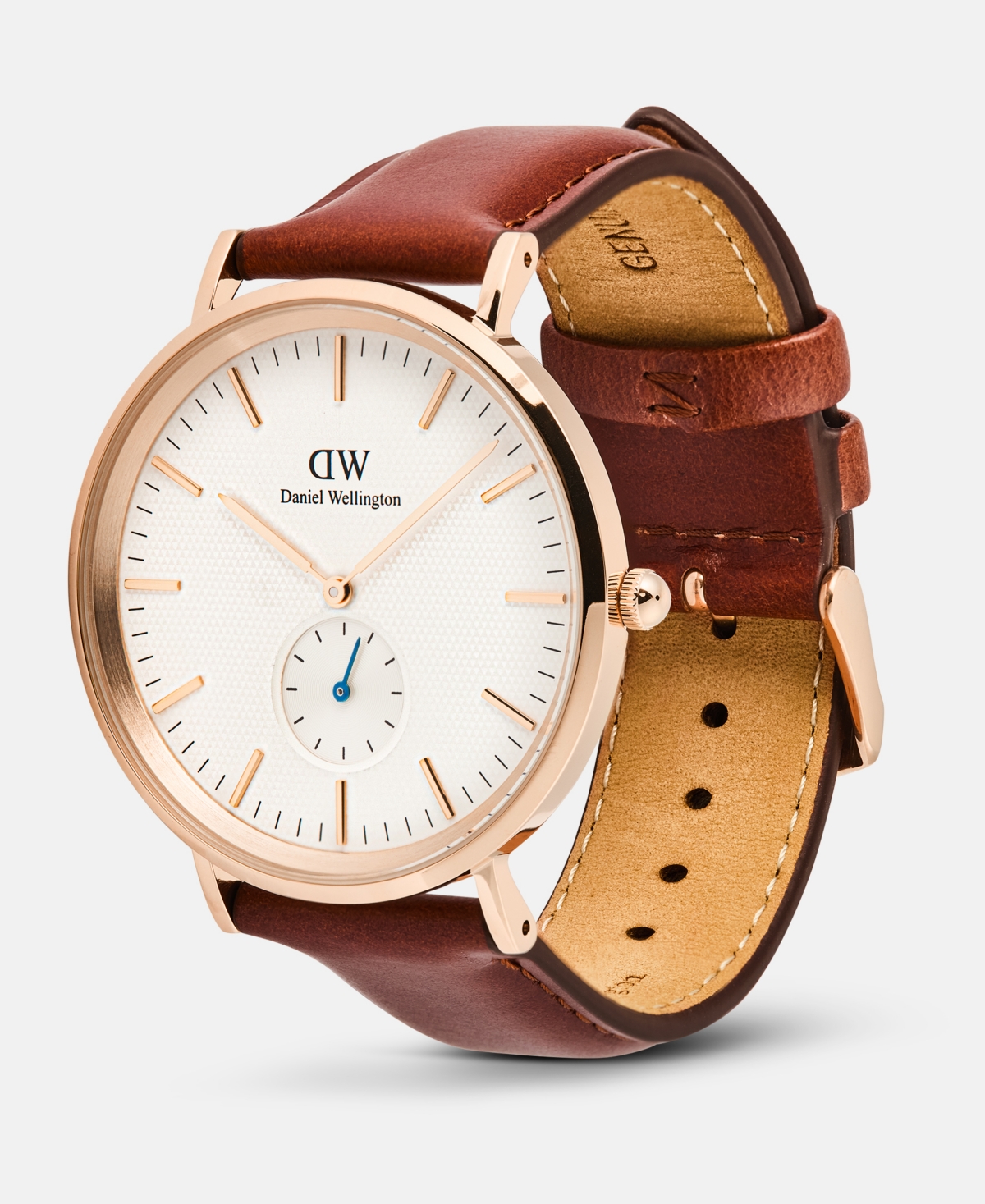 Daniel Wellington Men's Analog Brown Leather Watch, 40mm