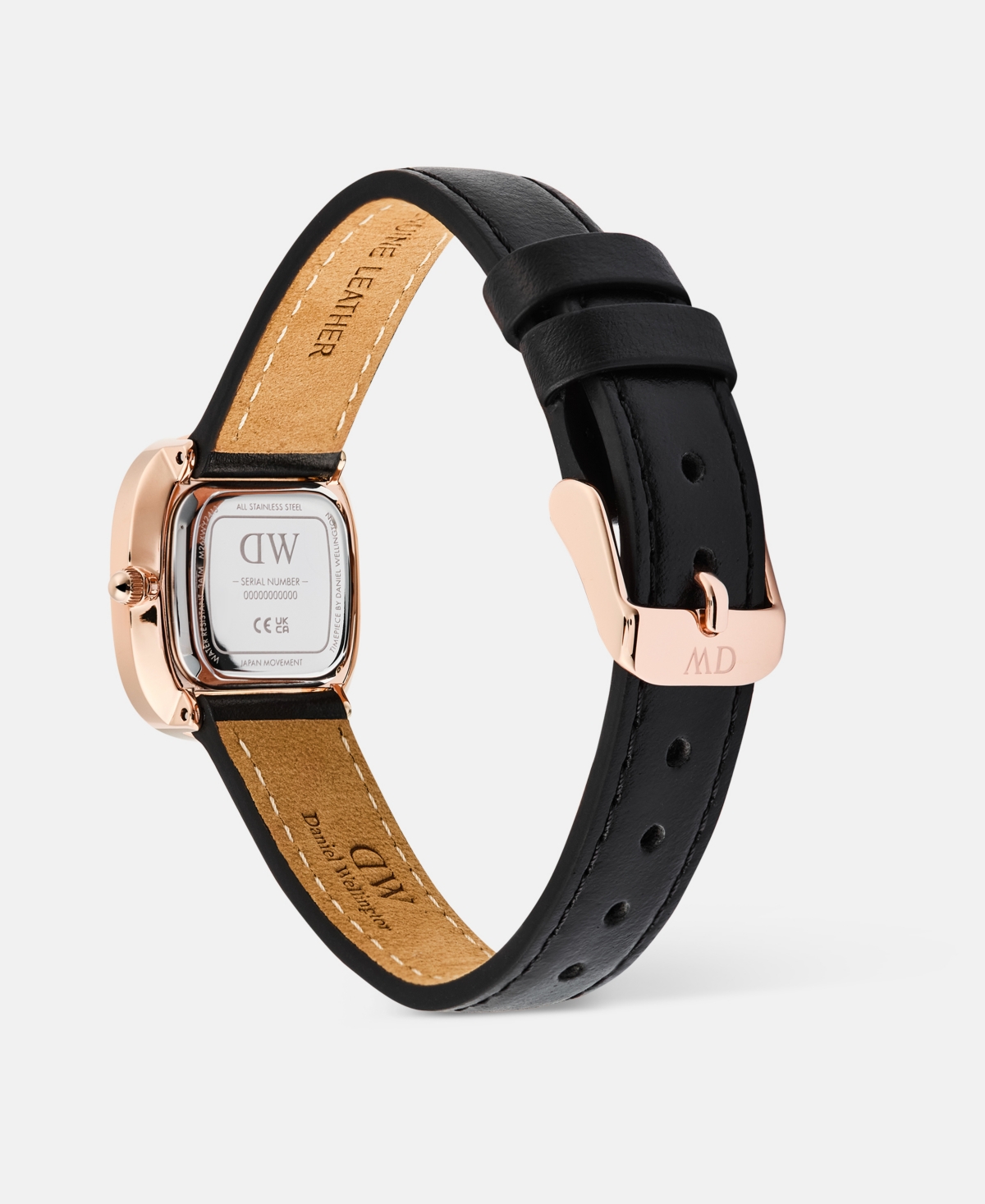 Daniel Wellington Women's Analog Black Leather Watch, 26 mm