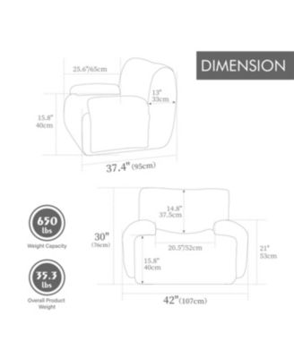 Orange Chenille Oversized Accent Reading Lounge Chair with Deep Seats