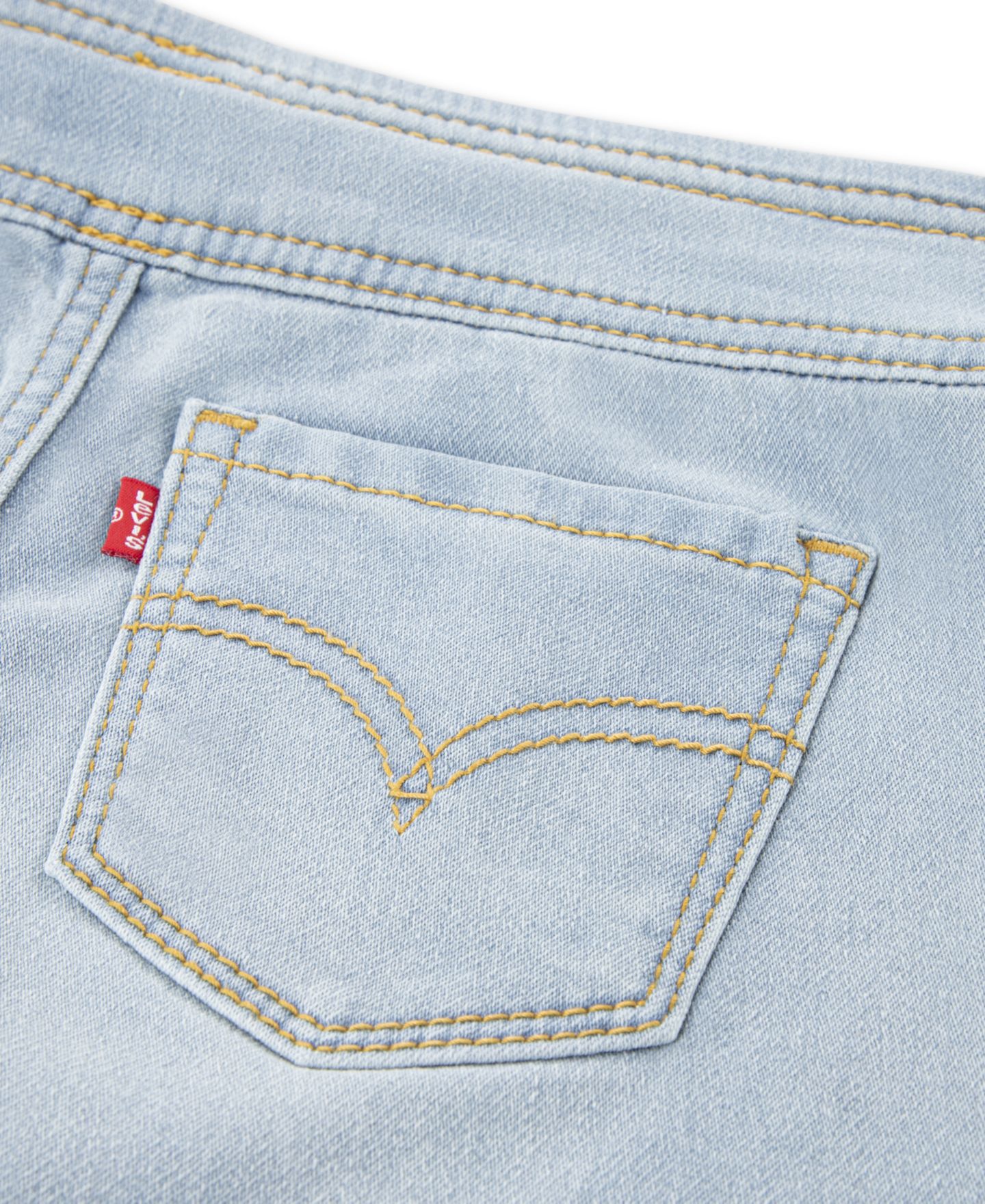 Брюки Levi's Pull-On Wide Dobby Pants для девочек-малышей, цвет: Джинсовый синий — фото 4
