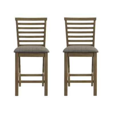 Liberty Furniture Upholstered Ladder Back Dining Chair - Counter Height - Set of 2 - Sandstone