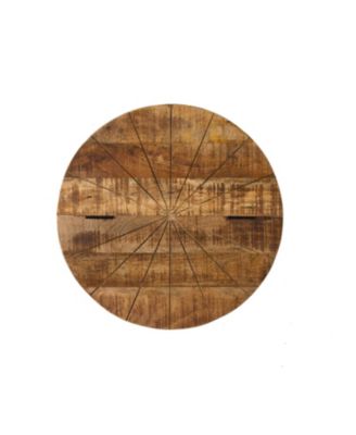 Modern Industrial Hinged Wood Top Coffee Table