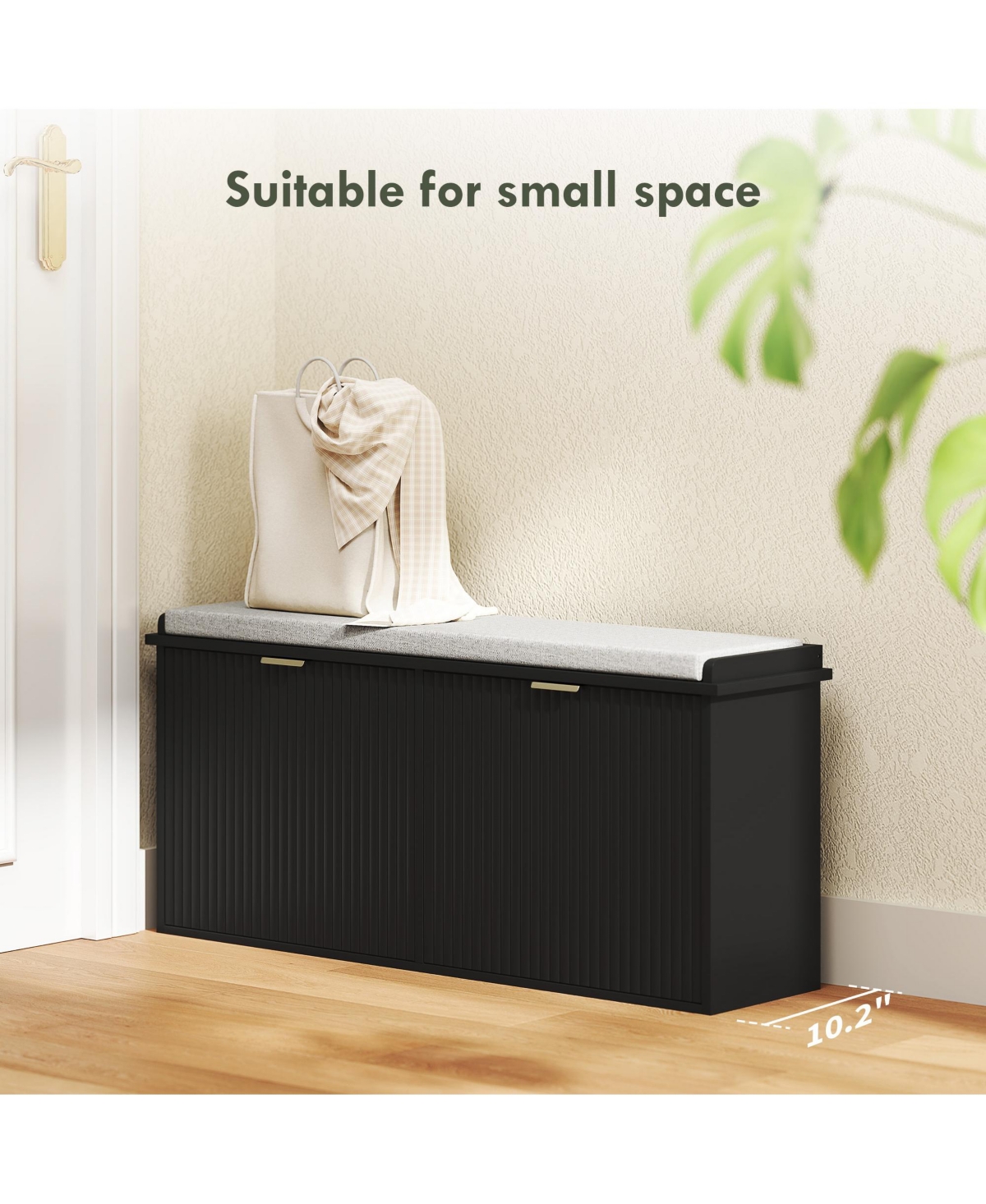 Homcom Shoe Bench with Padded Seat and Flip-Drawer for 8 Pairs