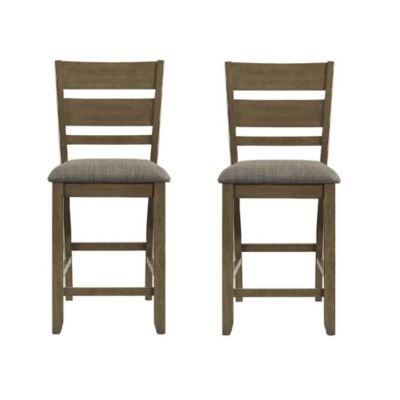 Liberty Furniture Slat Back Upholstered Dining Chair - Counter Height - Set of 2 - Sandstone
