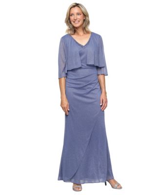 Women's Long Glitter Mesh Mock Jacket