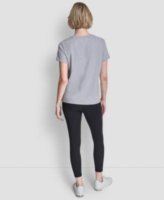 Women's Ombre Rhinestone Short-Sleeve Top