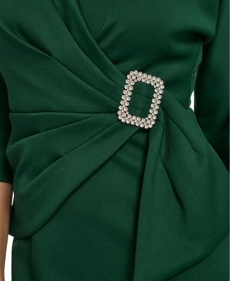 Women's V-Neck Side Drape Cocktail Dress