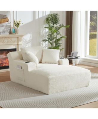 Oversized Chaise Lounge Indoor Sleeper Sofa - No Assembly