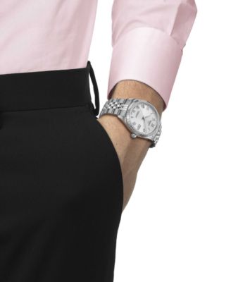 Men's Ballade Power Silver Stainless Steel Bracelet Watch, 39mm