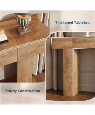 47" Console Table with Drawer – Wooden Industrial Farmhouse Sofa Table for Entryway, Hallway, or Behind Couch