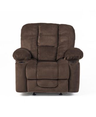 42.5" Wide Fabric Manual Recliner Chair with Dual Cup Holders